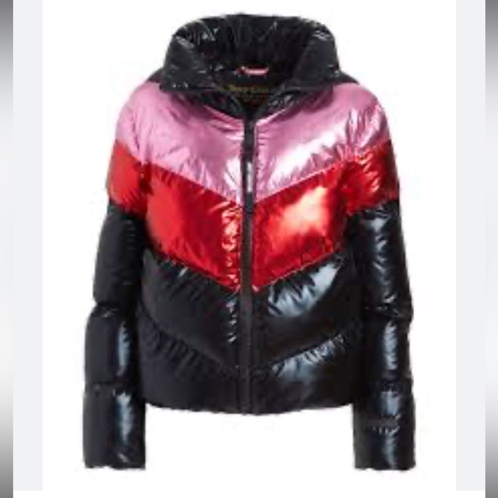 Juicy Couture black label colour block puffer jacket XL